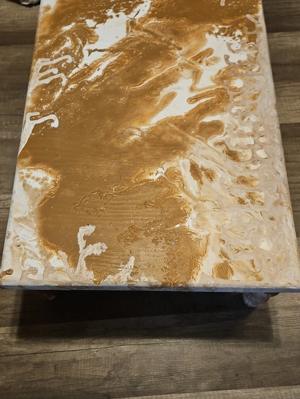 Browns And White Acrylic Pour Tray